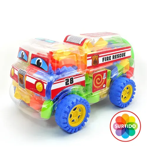 Vehículo Adventure Force con bloquess surtidos - 100 Pzas