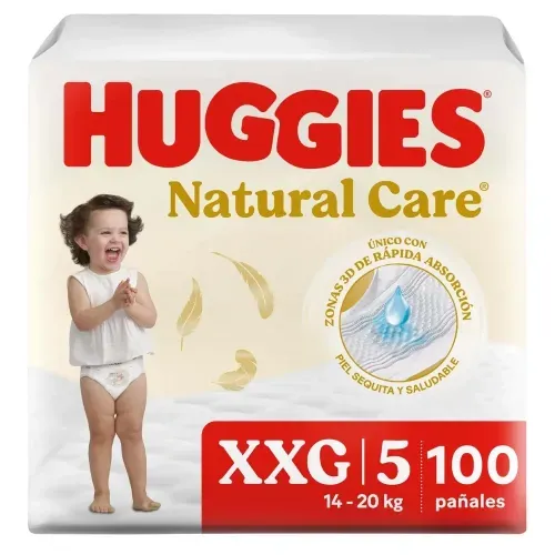 Pañales Huggies Natural Care Etapa 5/XXG - 100 Unidades