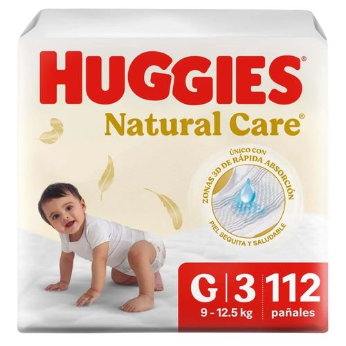 Pañales Huggies Natural Care Etapa 3/G - 112 Unidades