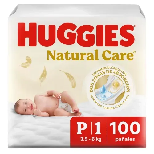 Pañales Huggies Natural Care Etapa 1/P - 100 Unidades