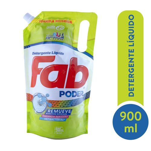 Detergente Liquido Fab Antibacterial - 900 ml