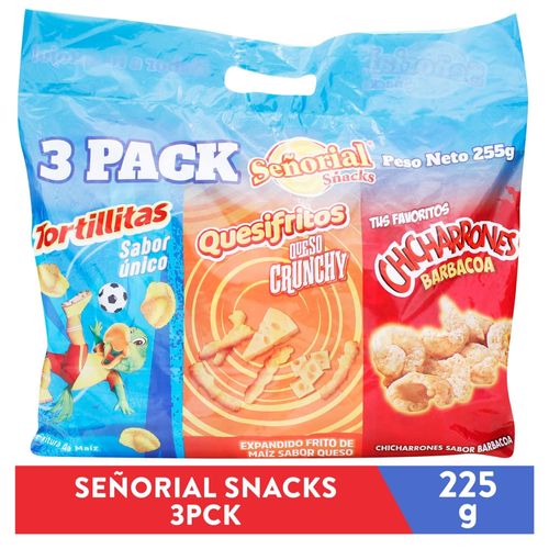 Snacks Señorial 3 pack -255 g