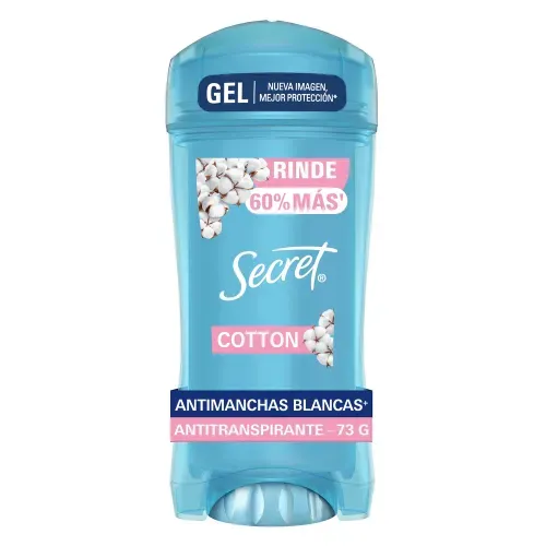 Gel Invisible Antitranspirante Secret Cotton - 73 g