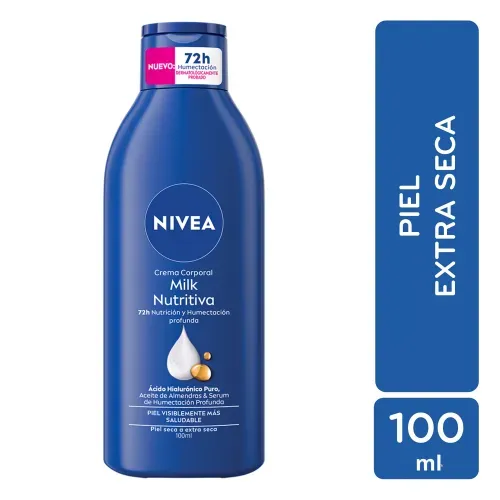Crema Corporal Nivea Humectante Body Milk Nutritiva -100 ml