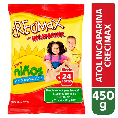 Atol Incaparina Crecimax para niños en crecimiento - 450 g