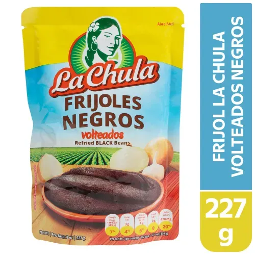 Frijol La Chula Volteados Negros - 227 g