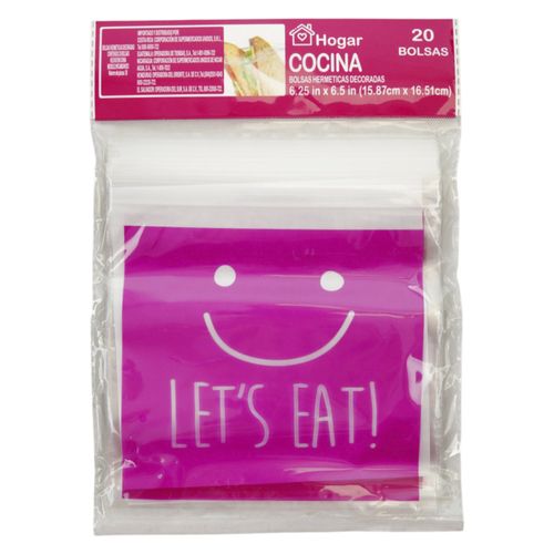 20 Bolsas Para Sandwich Con Zipper