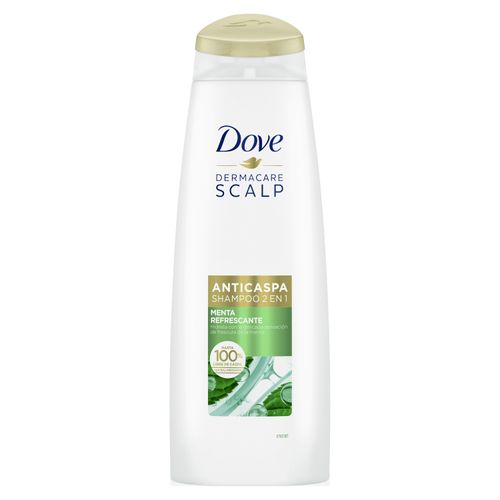 Shampoo 2 En 1 Dove Anticaspa Menta Refrescante - 355ml