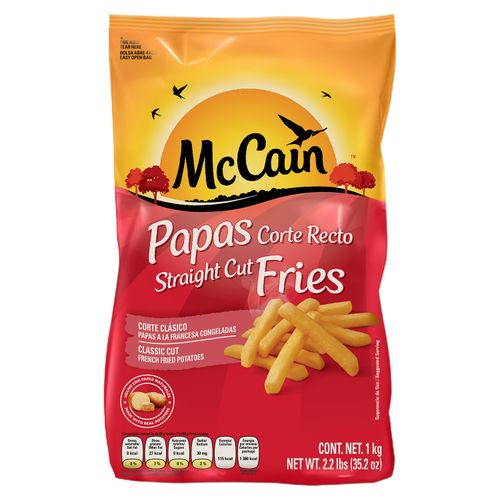 Papas Mccain Fritas Corte Recto -1000gr