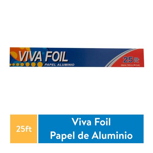Papel Aluminio Viva 1 Rollo - 25 Pies