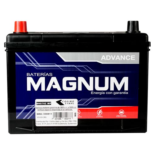 Batería para auto Magnum advance 600 cca 14 placas BNS70Z MP