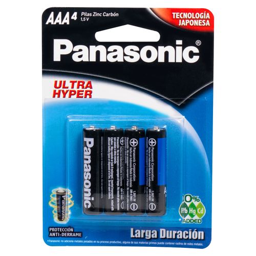 Batería Panasonic Zinc Carbon AAA - 4 Unidades