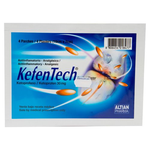 Ketoprofeno Altian Pharma Kefentech 4 Parches - 30mg