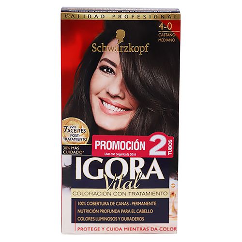 Tinte Igora Vital N3 4 0castano Med 50ml
