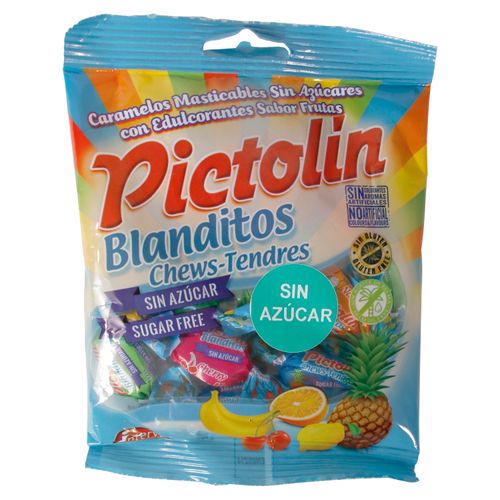 Dulce Pictolin, Sin Azúcar Blandito Frutas - 65g