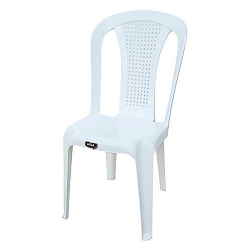 Silla plástica MegaPlast sin brazos roma color blanco