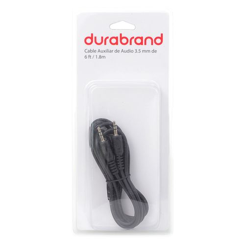 Cable Auxiliar De Audio  Durabrand 3.5 Mm De 6Ft/1.8M Modelo Int-121805