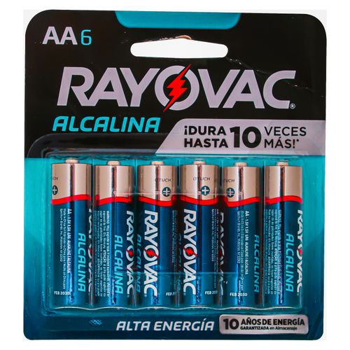 Baterías Alcalina Rayovac 815 AA - 6 Unidades