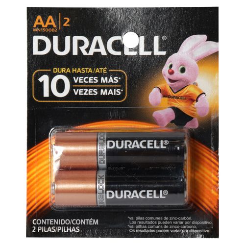 Batería Duracell Alcalina AA - 2 Unidades