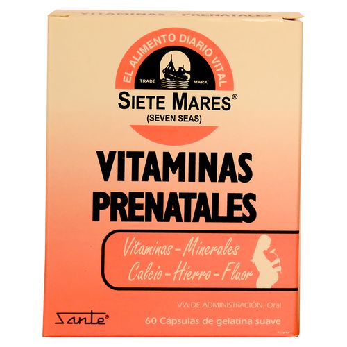 Vitmaminas Siete Mares Prenatales 60 Tab