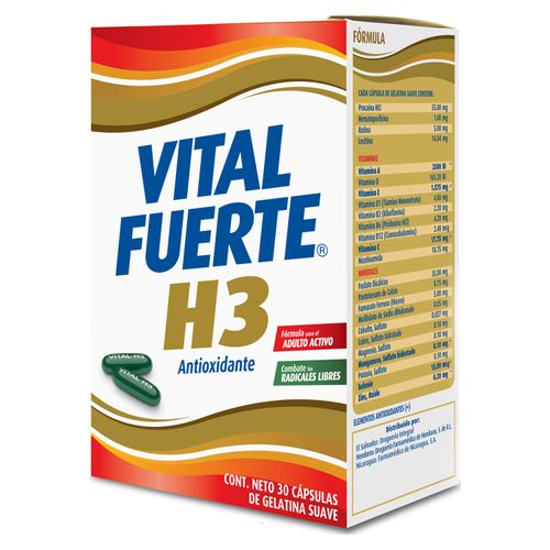 Capsulas Vital Fuerte H3 - 30 Unidades