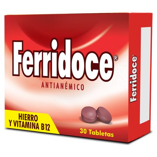 Tabletas Ferridoce - 30  Unidades