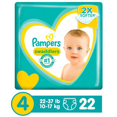 Pañal Pampers Swaddlers S4 Jumbo 4 - 22unidades