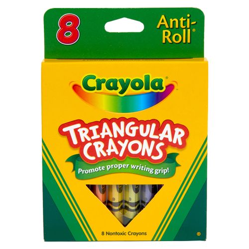 Crayones Crayolas en forma triangular de colores - 8 Uds
