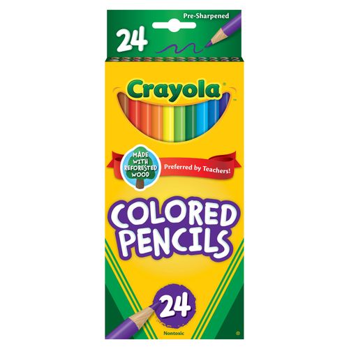 Lápices de colores Crayola largo calidad premium - 24 Pzas