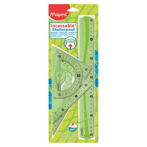 Juego de geometría Maped flexible 30 cm - 4 Pzas