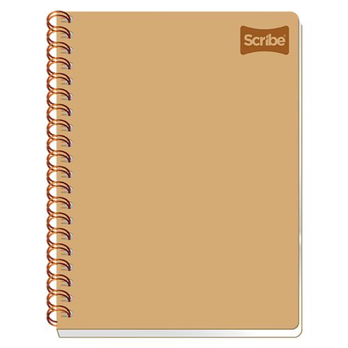 Cuaderno Scribe espiral cuadro color café