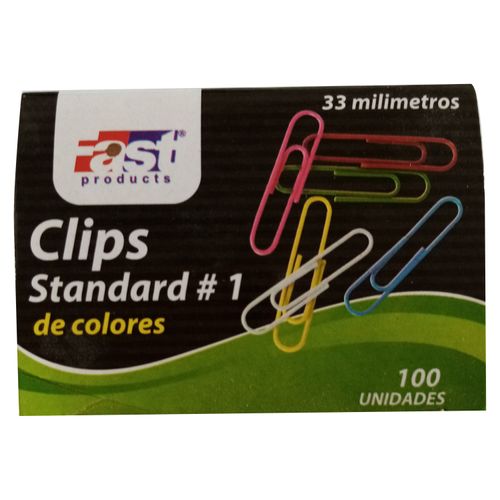 Clips Continental colores surtid - 100 Pzas