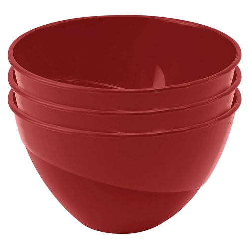 Plato Hondo Vajilla Bambu Guateplast Set De 3 Und  Rojo Chef