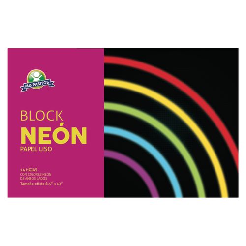 Block Mis Pasitos Papel Neon Oficio 14H