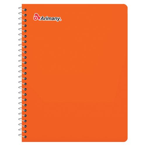 Cuaderno Arimany espiral universitario color naranja - 70 hojas