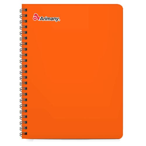 Cuaderno Arimany multilateras anaranjado - 180 hojas