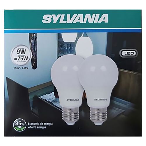 2 Pack Bombillo Sylvania Led 9W Luzbl