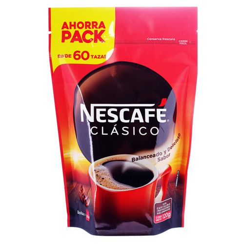 Cafe Nescafe Clasico Doy Pack 120 Gr