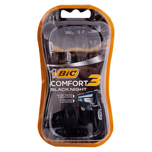 Rasuradora Bic Comfort3 Blackn - 4 Unidades