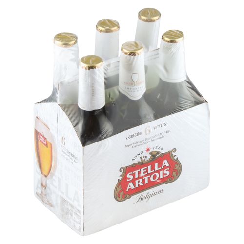 Cerveza Stella Artois botella 6 pack - 1980 ml