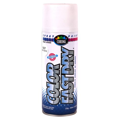 Pintura anticorrosivo Corona Fast Color Mate Blanco para Interior y Exterior - 13.5 onzas