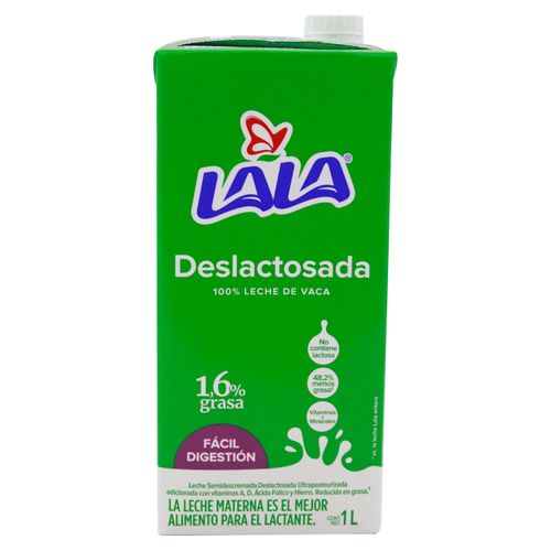 Leche Uht Lala Deslactosada Semidescremada -1Lt