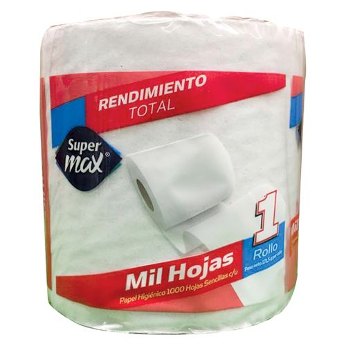 Papel Higiénico Marca Supermax 1000 Hojas - 1 Rollo