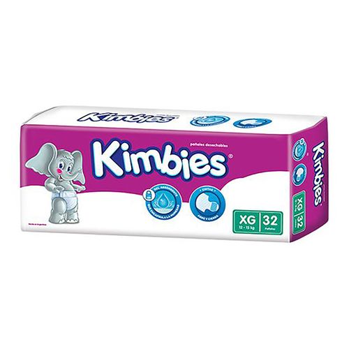 Pañales Kimbies Etapa 4/XG - 32Unidades