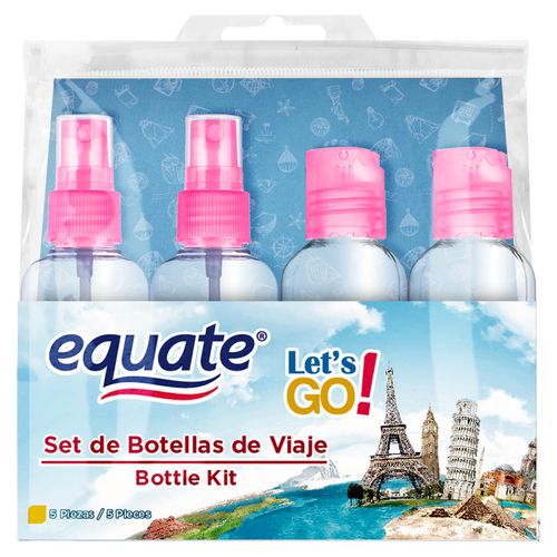 Botellas De Viaje Marca Equate Set 5 Piezas