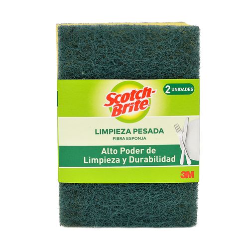 Esponja Limpieza Pesada Cuadrada Scotch-Brite X 2 Und