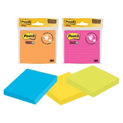 Notas adhesivas 3M super sticky post it - 90 hojas