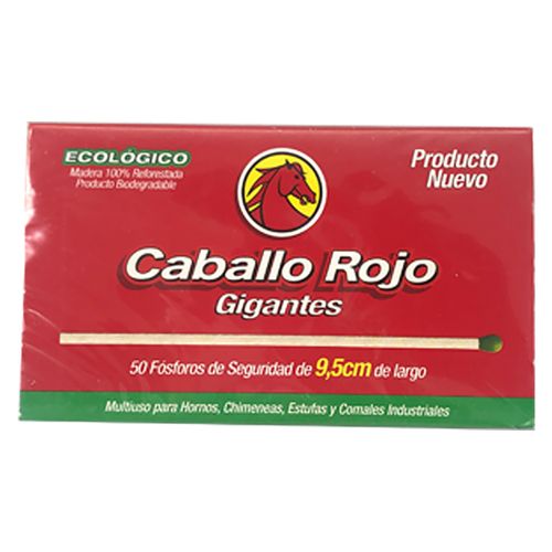 Fosforo Caballo Rojo Segurid Gigante - 50 unidades