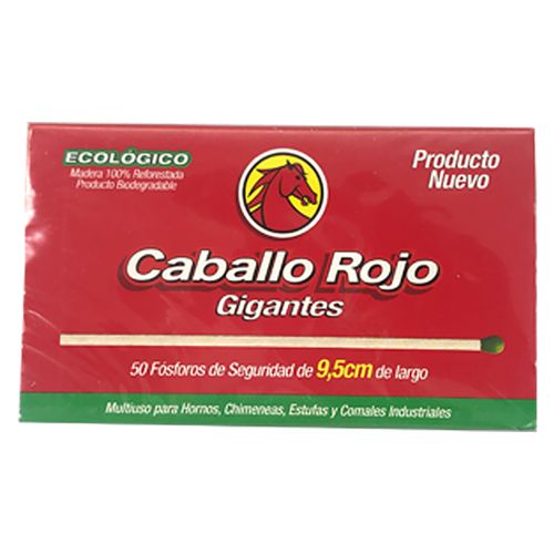 Fosforo Caballo Rojo Segurid Gigante - 50 unidades