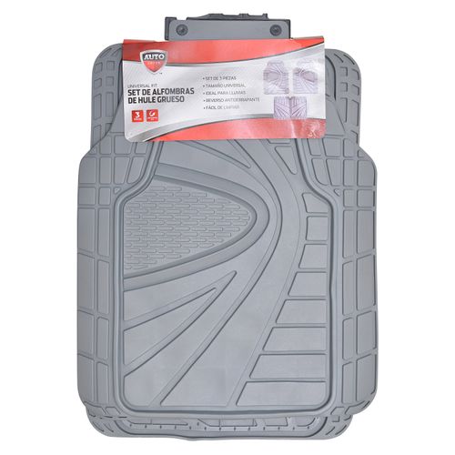 Set De Alfombra Auto Drive De Hule Color Gris - Unidad